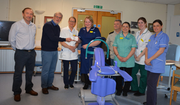 Charity presentation to Exmouth Hospital for £3,000 - February 2018