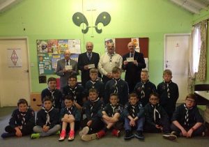 Exmouth Freemasons help Exmouth Scouts - April 2017