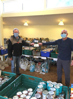 The Rolle Lodge donate to Exmouth Community Larder Nov 2020